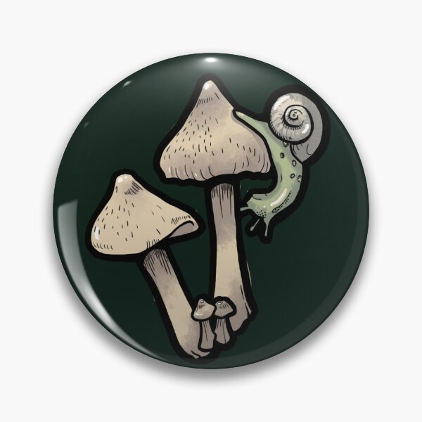 Item preview, Entoloma mushroom cluster with curious snail design designed and sold by UB Draws.