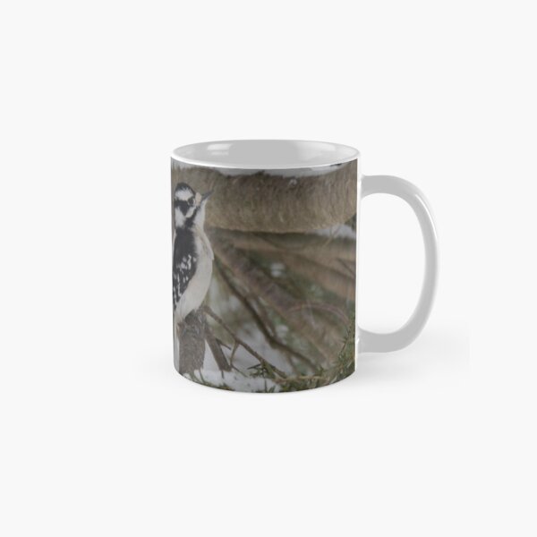 Item preview, Downy woodpecker on tree designed and sold by amzani.
