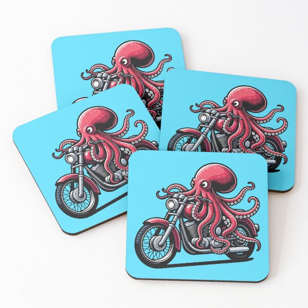 Item preview, Octopus with motorcycle designed and sold by BrownHorse90s.