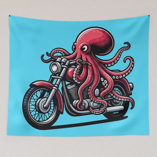 Item preview, Octopus with motorcycle designed and sold by BrownHorse90s.