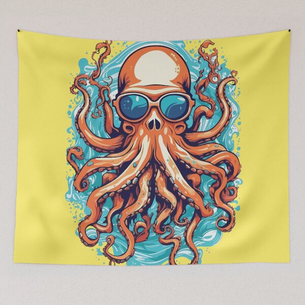 Item preview, Octopus wearing sunglasses designed and sold by BrownHorse90s.