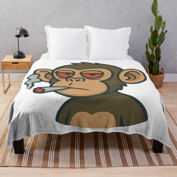 Artikelvorschau, Kiffender Affe T-Shirt – Lustiger Cartoon-Affe mit Joint – High Monkey 420 Funshirt – Cannabis Unisex Shirt entworfen und verkauft von LumoDesigns.