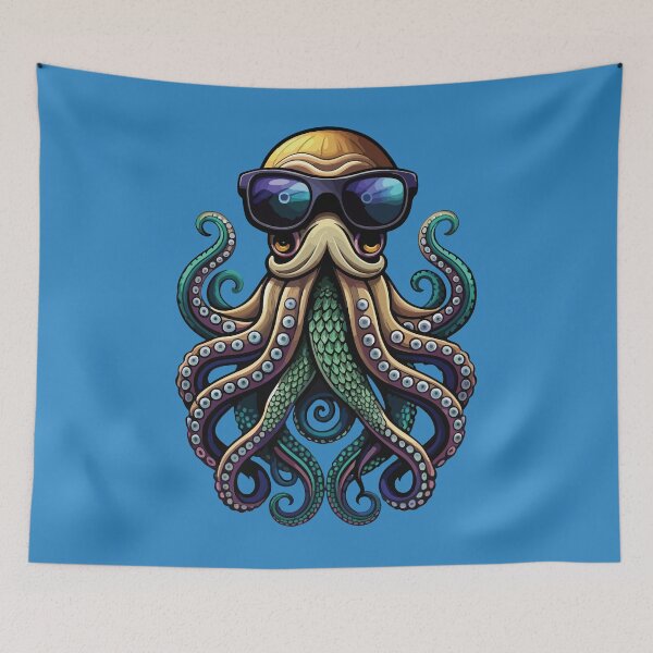 Item preview, Octopus wearing sunglasses designed and sold by BrownHorse90s.