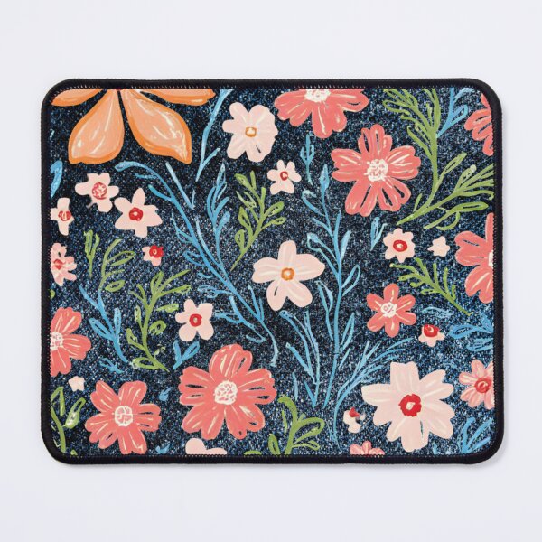 Item preview, Flower pattern on jeans designed and sold by QCena.