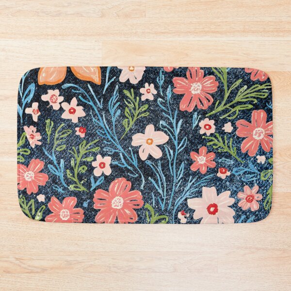 Item preview, Flower pattern on jeans designed and sold by QCena.