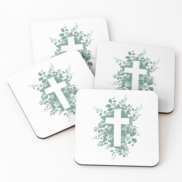 Item preview, Cross and Eucalyptus greenery designed and sold by CHERRY--SHOP.