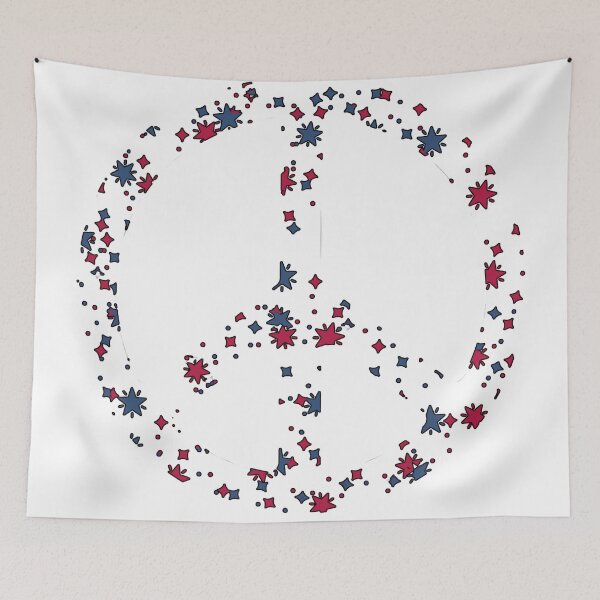 Item preview, Peace Sign, Star Pattern designed and sold by StyleAttire.
