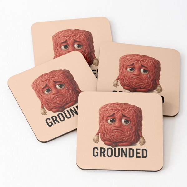 Item preview, Grounded Beef Pun Sticker – Sad Realistic Meat Character designed and sold by YuliaHulia.
