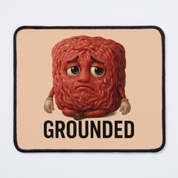Item preview, Grounded Beef Pun Sticker – Sad Realistic Meat Character designed and sold by YuliaHulia.