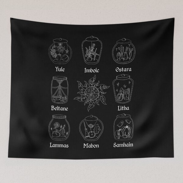 Item preview, wheel of the year witches pagan sabbats jars designed and sold by indiVisibl.