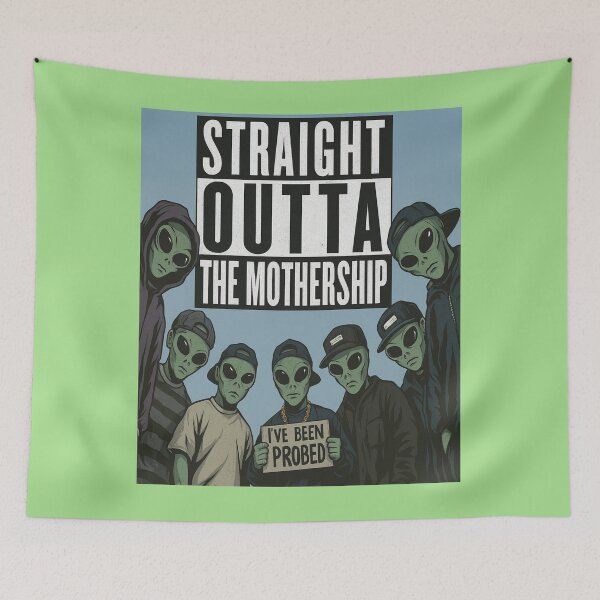 Item preview, Straight Outta The Mothership Shirt Alien Parody designed and sold by Apparel51.