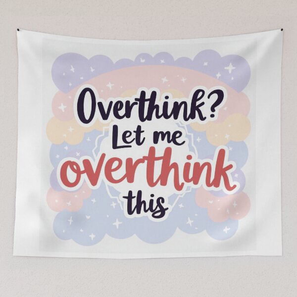 Item preview, Overthink? Let Me Overthink This – Pastel Mental Health Sticker designed and sold by Pixel  Playground.