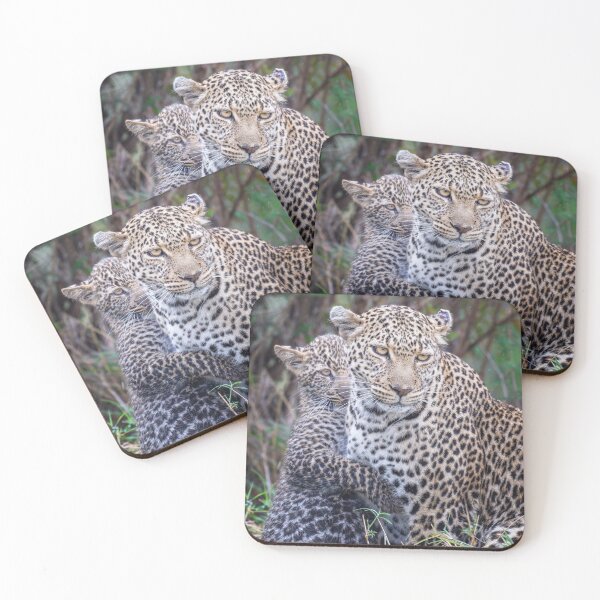 Item preview, Mother and Cub Leopard 2 Masai Mara Kenya designed and sold by PhotoArt by Joan Carroll.