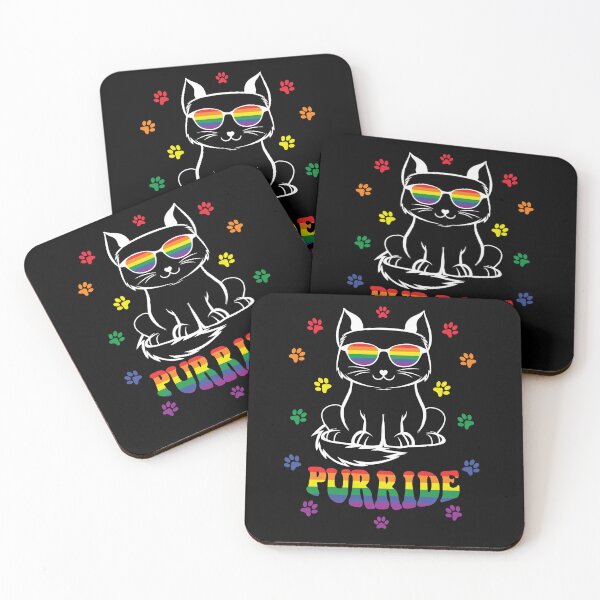 Item preview, Purride Cat Rainbow Sunglasses Funny Pride Animal designed and sold by Parkerzz.