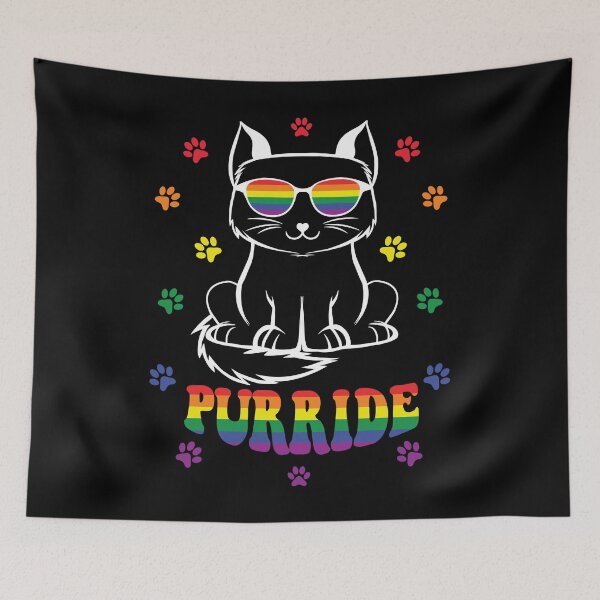 Item preview, Purride Cat Rainbow Sunglasses Funny Pride Animal designed and sold by Parkerzz.