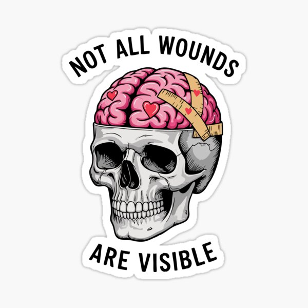 Item preview, La santé mentale est importante – Toutes les blessures ne sont pas visibles designed and sold by pixelated_echoes.