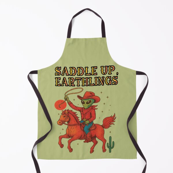 Item preview, Saddle Up Earthlings Alien Cowboy Funny Shirt designed and sold by Apparel51.