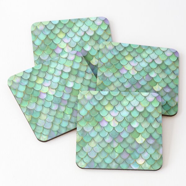 Item preview, Mint Green, Aqua & Pearl Decorative Morrocan Scallop Pattern designed and sold by GrinGalore.