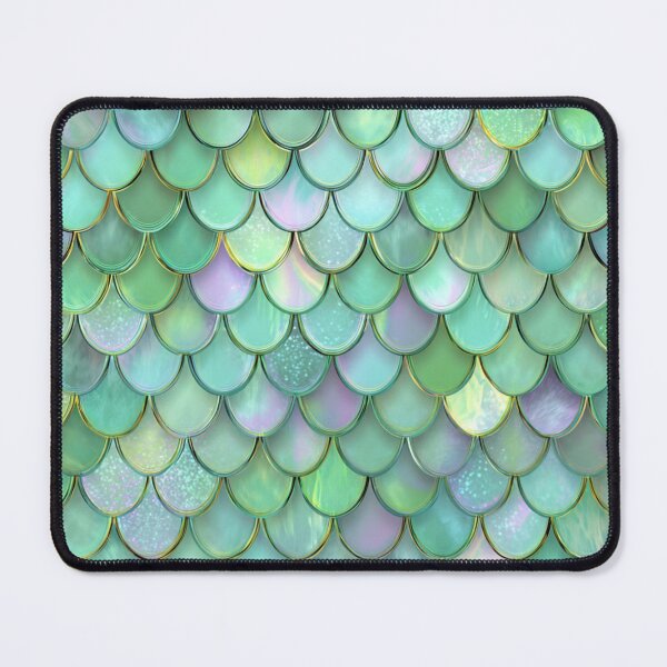 Item preview, Mint Green, Aqua & Pearl Decorative Morrocan Scallop Pattern designed and sold by GrinGalore.