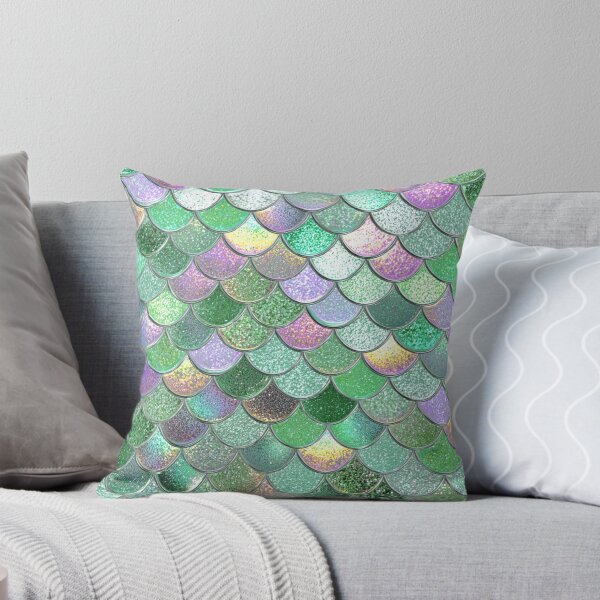 Item preview, Mint Green & Pearl Decorative Mermaid Scale Scallop Pattern designed and sold by GrinGalore.