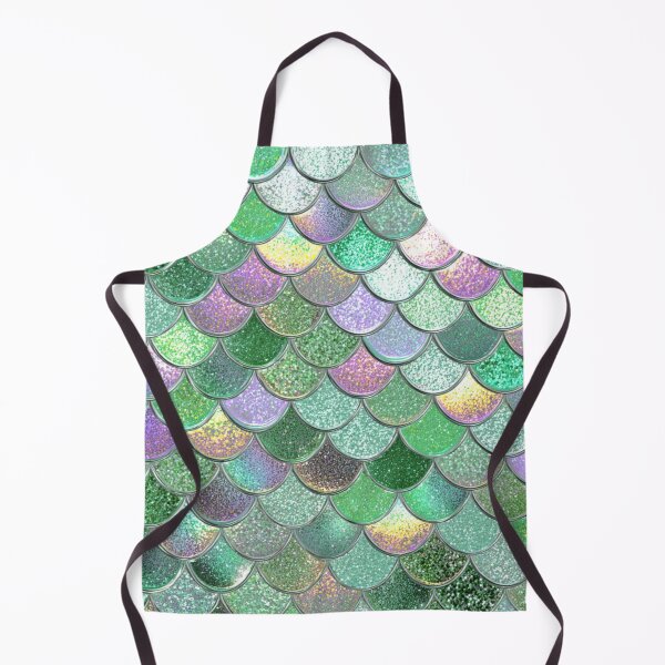 Item preview, Mint Green & Pearl Decorative Mermaid Scale Scallop Pattern designed and sold by GrinGalore.