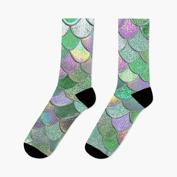 Item preview, Mint Green & Pearl Decorative Mermaid Scale Scallop Pattern designed and sold by GrinGalore.