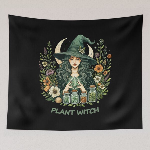 Item preview, Plant Witch Aesthetic, Botanical Magic & Wiccan Soul nature witch, herbalism, wicca, pagan, crystals, moon phases, earth magic designed and sold by Collagedream.