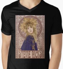 Stevie Nicks Illustration T-Shirt mit V-Ausschnitt