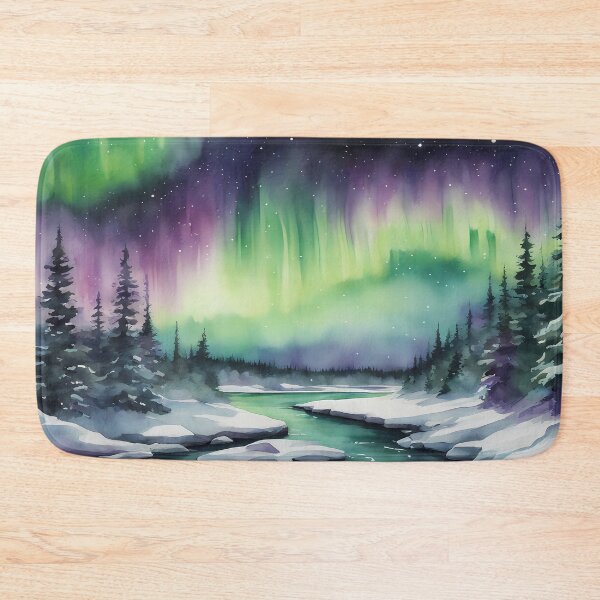 Item preview, Northern Lights Winter Forest designed and sold by CalmnessbyChoice.