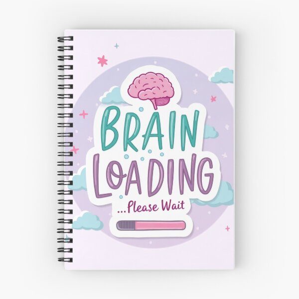 Item preview, Brain Loading… Please Wait – Cute Anxiety Quote in Pastel Aesthetic designed and sold by Pixel  Playground.