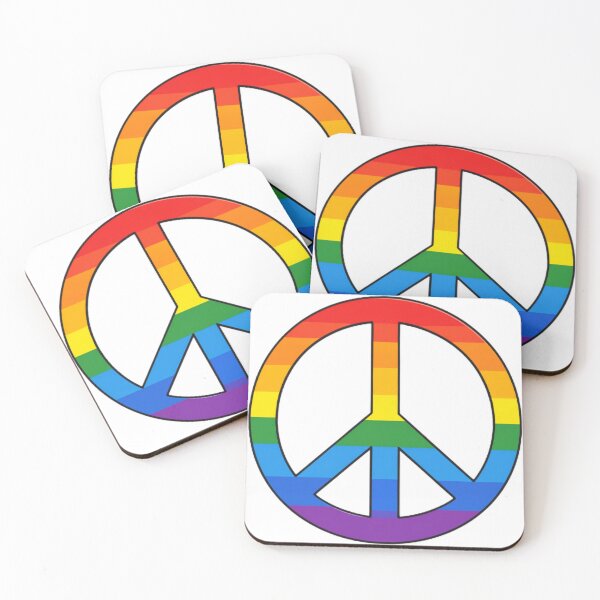 Item preview, Rainbow Pride Peace Sign designed and sold by BeachBreezyVA.