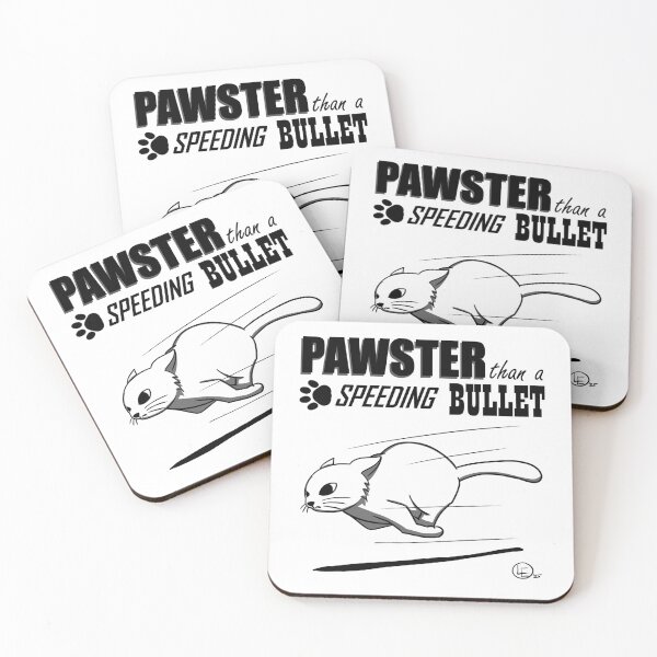 Item preview, Pawster than a Speeding Bullet - White designed and sold by LZRD12.
