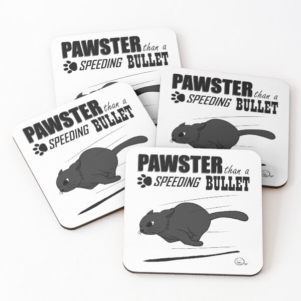 Item preview, Pawster than a Speeding Bullet - Black designed and sold by LZRD12.