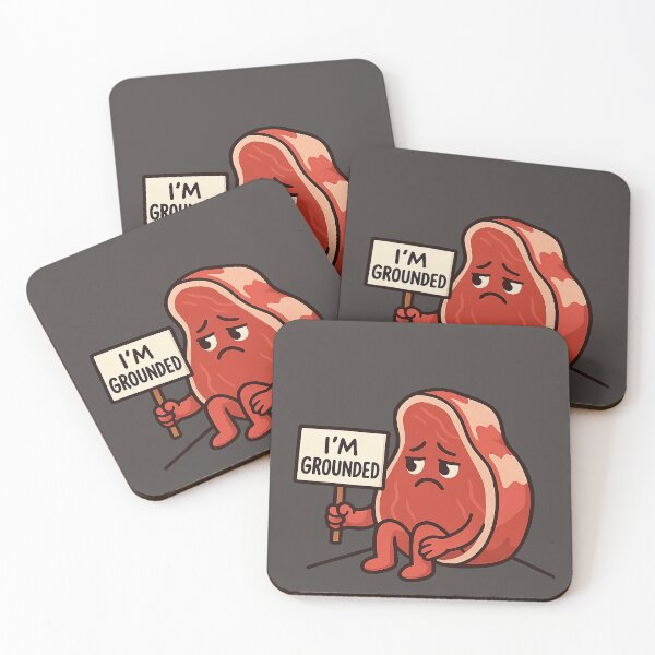 Item preview, Grounded Beef Pun Sticker – Sad Realistic Meat Character designed and sold by YuliaHulia.