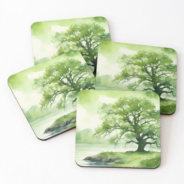 Item preview, Monochrome Green Landscape designed and sold by CalmnessbyChoice.