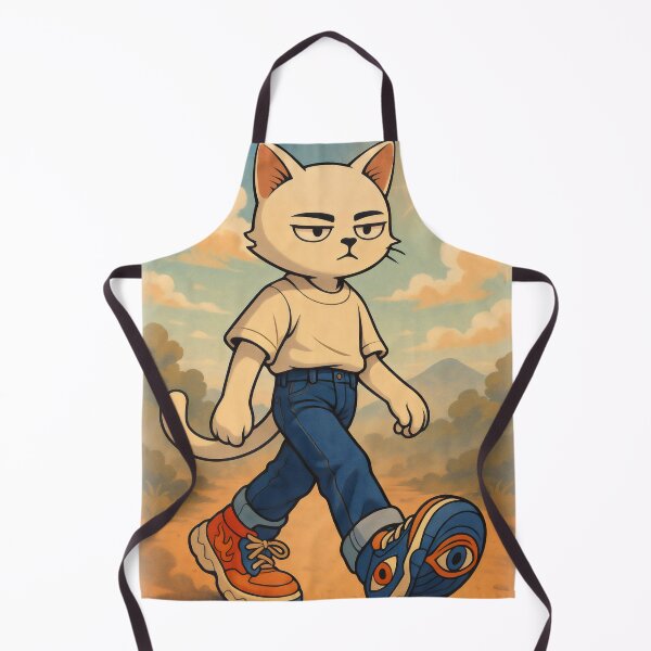 Item preview, Retro Surreal Cat Vibes – Walking Into Coolness designed and sold by ShineEyePirate.