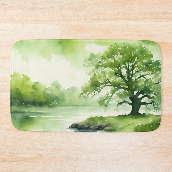 Item preview, Monochrome Green Landscape designed and sold by CalmnessbyChoice.