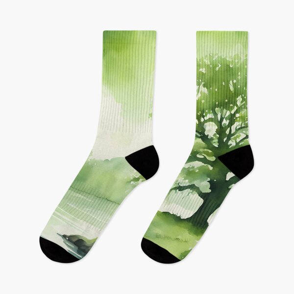 Item preview, Monochrome Green Landscape designed and sold by CalmnessbyChoice.