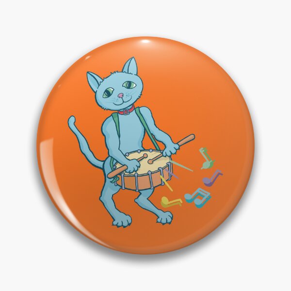Item preview, Moggy playing drum designed and sold by ElectronicCloud.