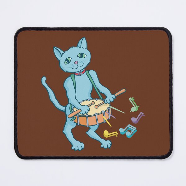 Item preview, Moggy playing drum designed and sold by ElectronicCloud.
