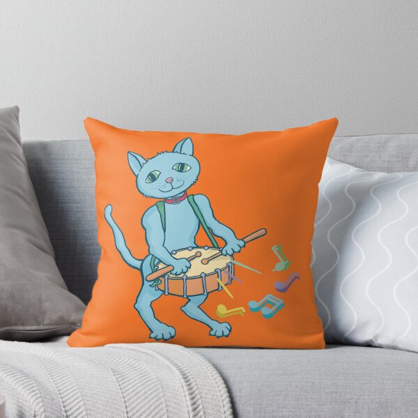 Item preview, Moggy playing drum designed and sold by ElectronicCloud.