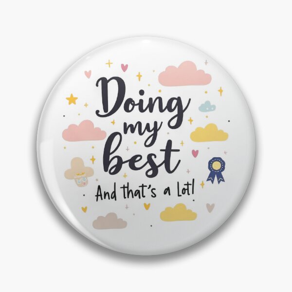 Item preview, Doing My Best (And That’s a Lot) – Self-Care Affirmation Sticker in Pastel Colors designed and sold by Pixel  Playground.