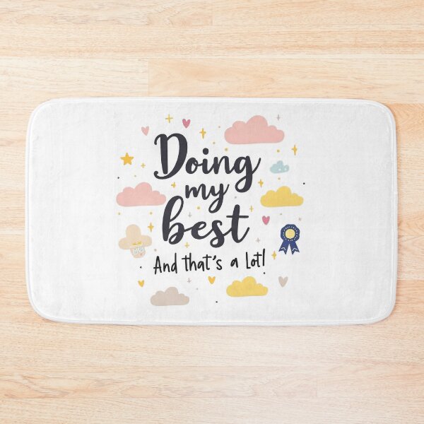 Item preview, Doing My Best (And That’s a Lot) – Self-Care Affirmation Sticker in Pastel Colors designed and sold by Pixel  Playground.