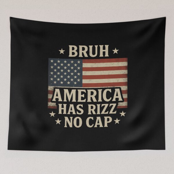 Item preview, Bruh America has rizz no cap designed and sold by DemureArtsy.