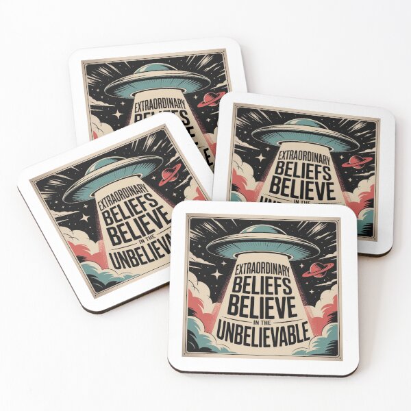 Item preview, Ufo Day Spaceship Extraordinary Beliefs – Believe in the Unbelievable World UFO Day Tee designed and sold by RDRdesign.