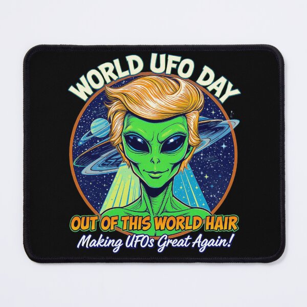 Item preview, World UFO Day T-Shirt – Out of This World Hair, Making UFOs Great Again designed and sold by RDRdesign.