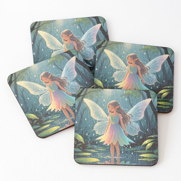 Item preview, A beautiful fairy girl standing gracefully in the midst of gentle rain designed and sold by chathai.