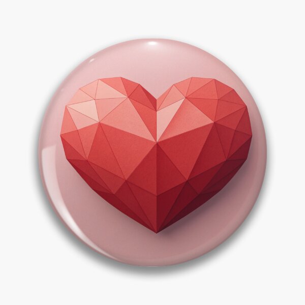 Item preview, Stylized lowpoly red heart on soft pink background designed and sold by elkuni.