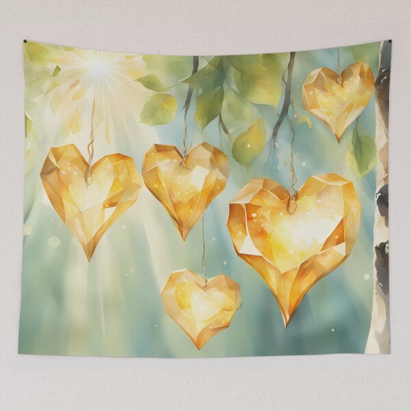 Item preview, Golden Hearts in Birch Tree designed and sold by CalmnessbyChoice.