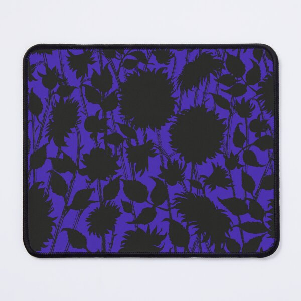 Item preview, Black and blue floral retro pattern designed and sold by bokasin.